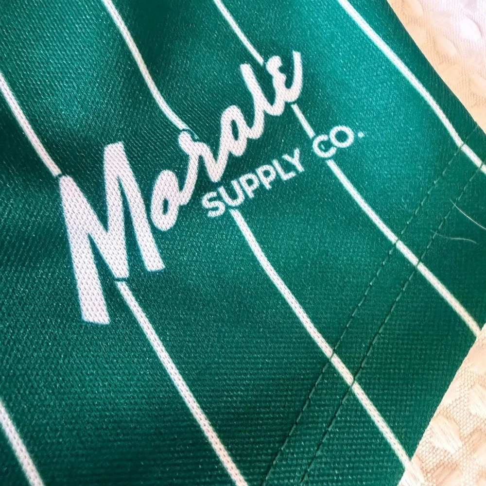 Wrigleyville Chicago Cubs Green Pinstripe Men's Baseball Jersey *Rare* - Picture 4 of 6